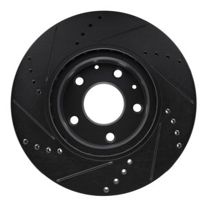 Mazda CX-30 Brake Rotor (1) - Front Right - R1 Concepts - Drilled & Slotted - Black - `19-`25